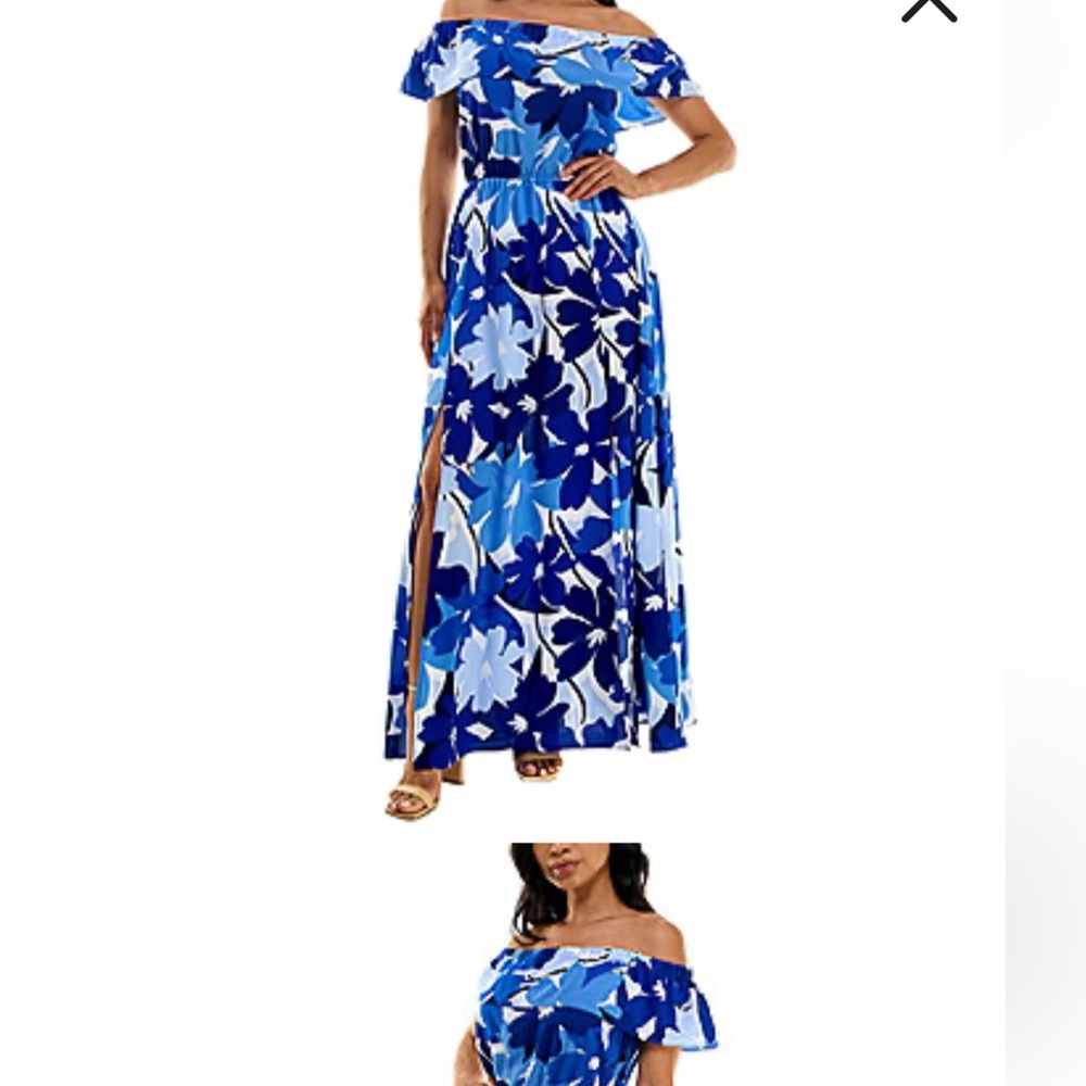 NWT Premier Amour Short Sleeve Floral Maxi Dress size 4
